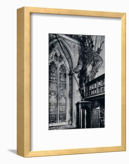 'Gog (Gogmagog), One of the two City giants burnt in the London Guildhall fire, 1940'-Unknown-Framed Photographic Print