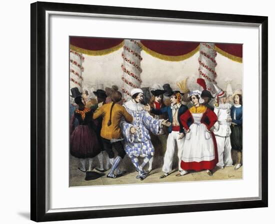 Goguette Characters, Engraved by Clement Pruche, France, 19th Century-null-Framed Giclee Print