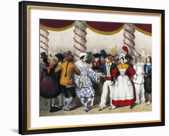 Goguette Characters, Engraved by Clement Pruche, France, 19th Century-null-Framed Giclee Print