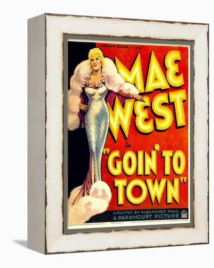 Goin' to Town, Mae West on Window Card, 1935-null-Framed Stretched Canvas