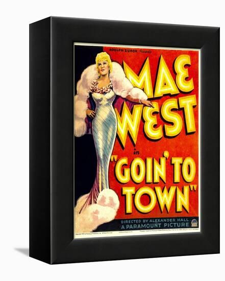 Goin' to Town, Mae West on Window Card, 1935-null-Framed Stretched Canvas