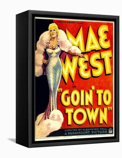 Goin' to Town, Mae West on Window Card, 1935-null-Framed Stretched Canvas