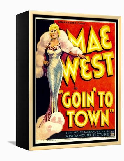 Goin' to Town, Mae West on Window Card, 1935-null-Framed Stretched Canvas
