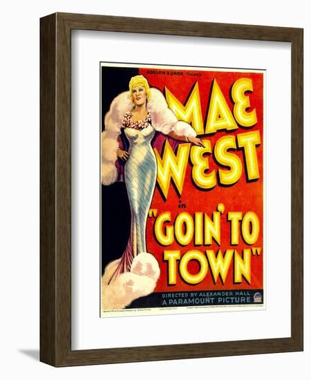 Goin' to Town, Mae West on Window Card, 1935-null-Framed Art Print