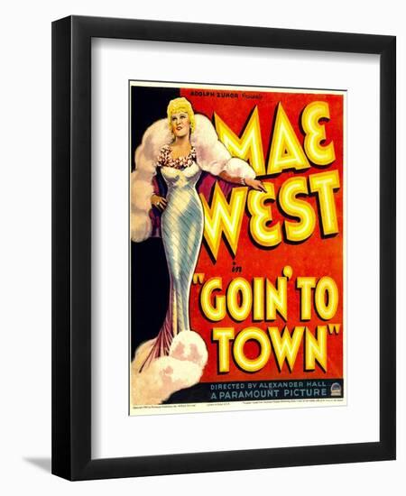 Goin' to Town, Mae West on Window Card, 1935-null-Framed Art Print