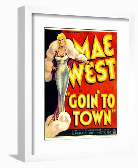 Goin' to Town, Mae West on Window Card, 1935-null-Framed Art Print