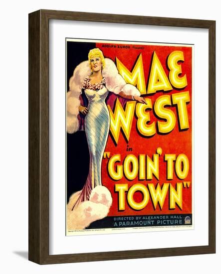 Goin' to Town, Mae West on Window Card, 1935-null-Framed Art Print