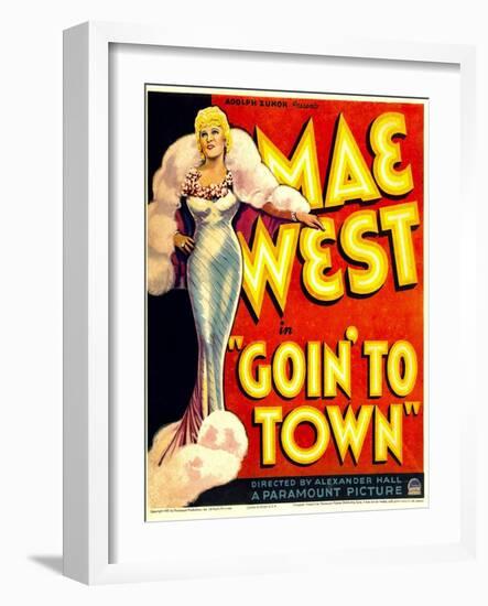 Goin' to Town, Mae West on Window Card, 1935-null-Framed Art Print