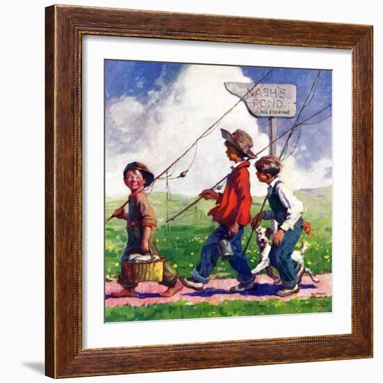 "Going Fishing,"May 1, 1926-William Meade Prince-Framed Giclee Print