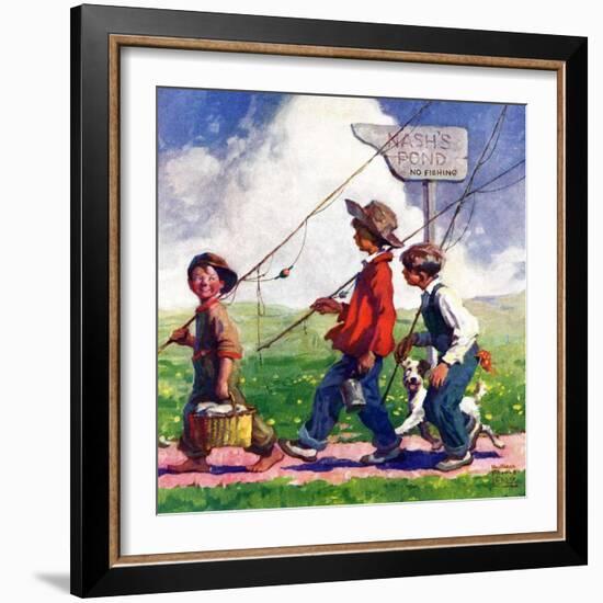 "Going Fishing,"May 1, 1926-William Meade Prince-Framed Giclee Print