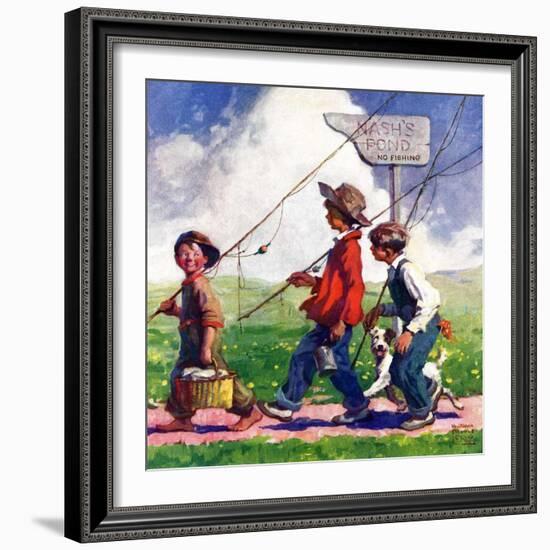 "Going Fishing,"May 1, 1926-William Meade Prince-Framed Giclee Print