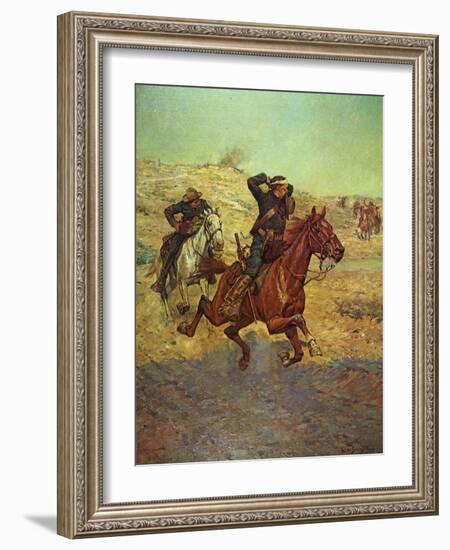 Going for Reinforcements-Charles Shreyvogel-Framed Art Print