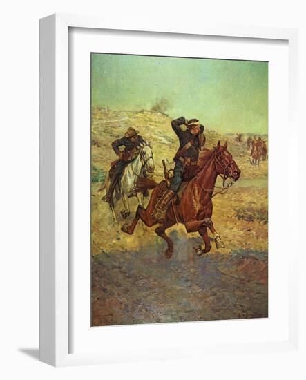 Going for Reinforcements-Charles Shreyvogel-Framed Art Print