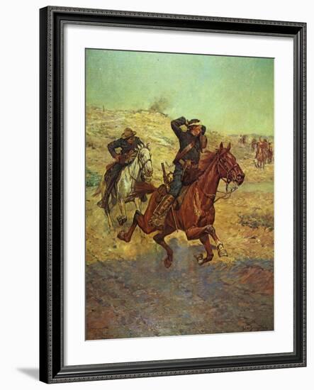 Going for Reinforcements-Charles Shreyvogel-Framed Art Print