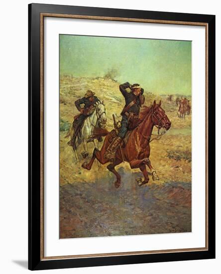 Going for Reinforcements-Charles Shreyvogel-Framed Art Print