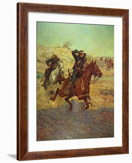 Going for Reinforcements-Charles Shreyvogel-Framed Art Print