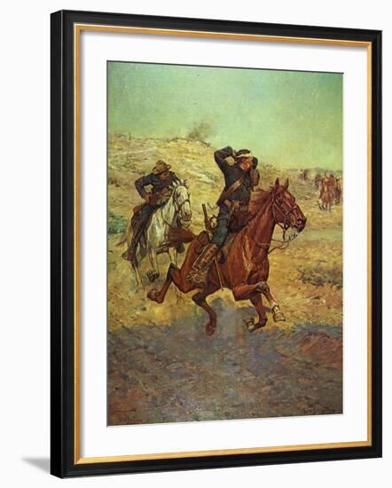 Going for Reinforcements-Charles Shreyvogel-Framed Art Print