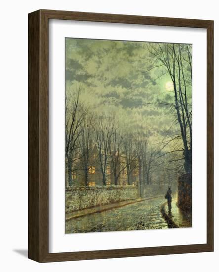 Going Home by Moonlight-John Atkinson Grimshaw-Framed Giclee Print