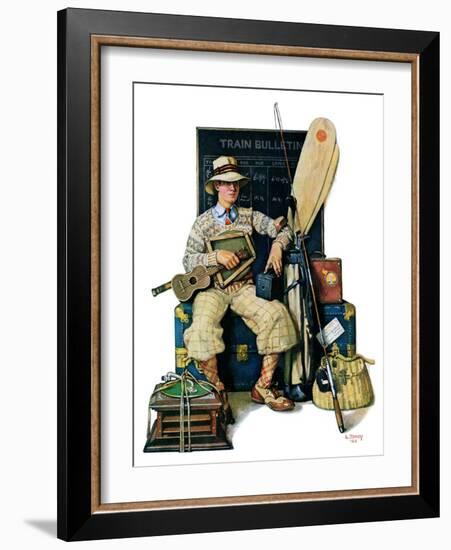 "Going Home from Camp,"August 11, 1928-Lawrence Toney-Framed Giclee Print