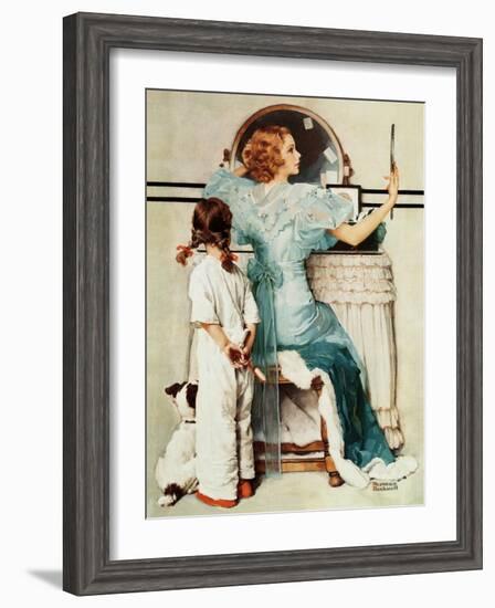 "Going Out", October 21,1933-Norman Rockwell-Framed Giclee Print