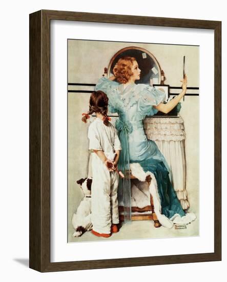 "Going Out", October 21,1933-Norman Rockwell-Framed Giclee Print