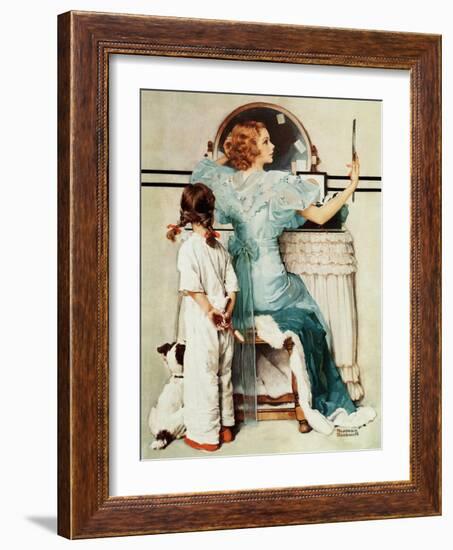 "Going Out", October 21,1933-Norman Rockwell-Framed Giclee Print