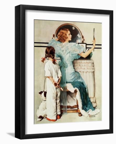 "Going Out", October 21,1933-Norman Rockwell-Framed Giclee Print