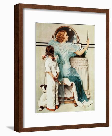 "Going Out", October 21,1933-Norman Rockwell-Framed Giclee Print