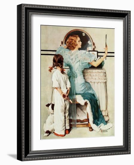 "Going Out", October 21,1933-Norman Rockwell-Framed Giclee Print