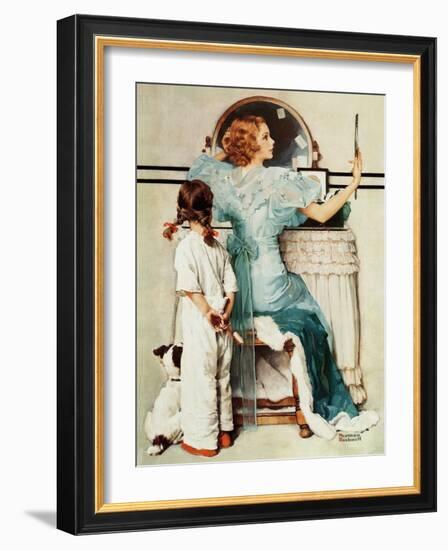 "Going Out", October 21,1933-Norman Rockwell-Framed Giclee Print