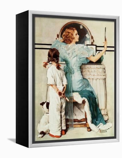 "Going Out", October 21,1933-Norman Rockwell-Framed Premier Image Canvas