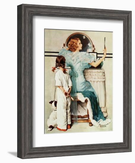 "Going Out", October 21,1933-Norman Rockwell-Framed Giclee Print