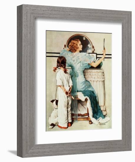 "Going Out", October 21,1933-Norman Rockwell-Framed Giclee Print