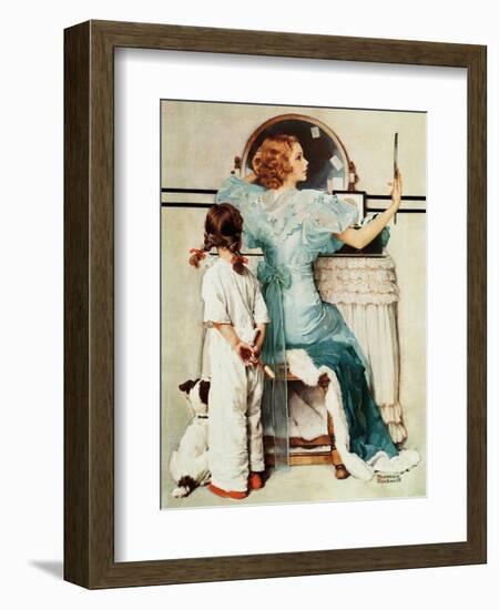 "Going Out", October 21,1933-Norman Rockwell-Framed Giclee Print