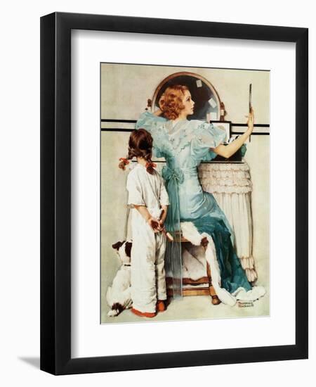 "Going Out", October 21,1933-Norman Rockwell-Framed Giclee Print