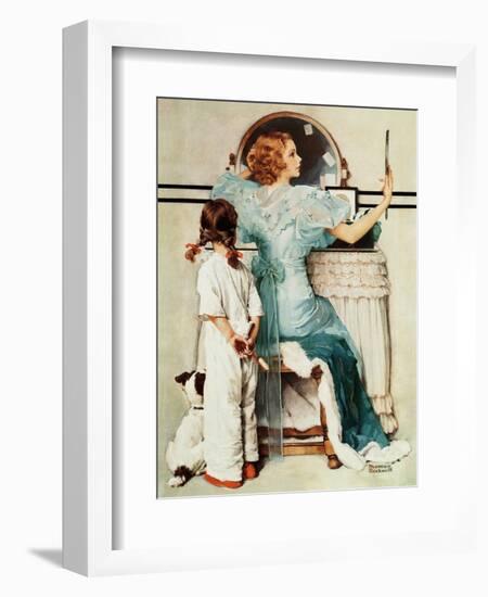 "Going Out", October 21,1933-Norman Rockwell-Framed Giclee Print