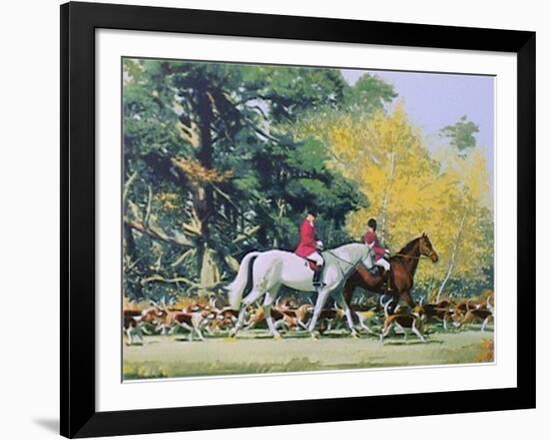 Going out with the Hounds-Frank Wootton-Framed Limited Edition