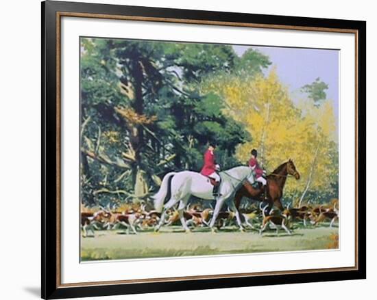 Going out with the Hounds-Frank Wootton-Framed Limited Edition