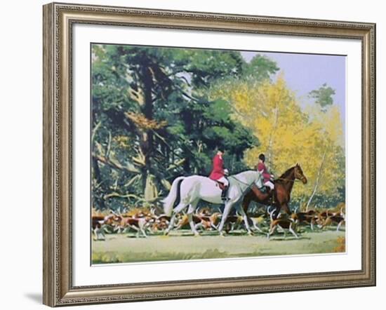 Going out with the Hounds-Frank Wootton-Framed Limited Edition