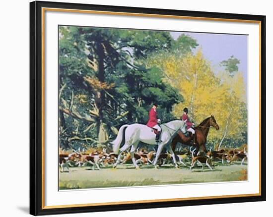 Going out with the Hounds-Frank Wootton-Framed Limited Edition