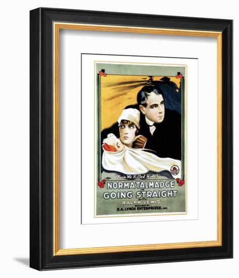 Going Straight - 1916-null-Framed Giclee Print