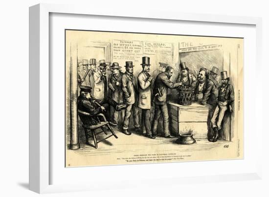 Going Through the Form of Universal Suffrage, 1871-Thomas Nast-Framed Giclee Print