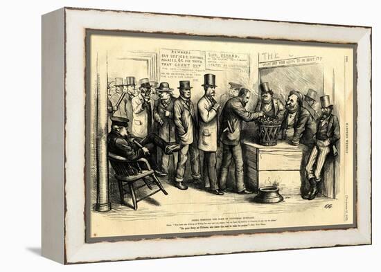 Going Through the Form of Universal Suffrage, 1871-Thomas Nast-Framed Premier Image Canvas