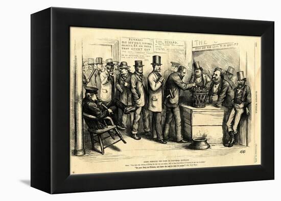Going Through the Form of Universal Suffrage, 1871-Thomas Nast-Framed Premier Image Canvas