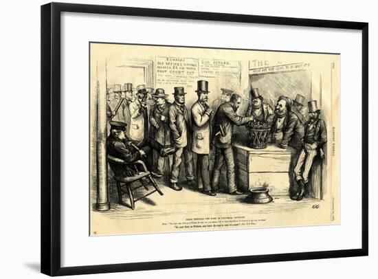 Going Through the Form of Universal Suffrage, 1871-Thomas Nast-Framed Giclee Print