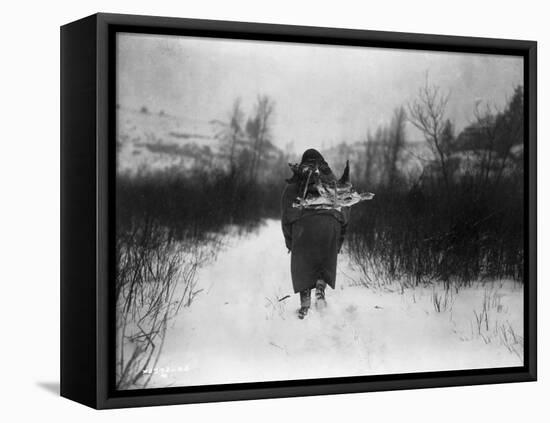 Going to Camp - Apsaroke-Edward S. Curtis-Framed Premier Image Canvas