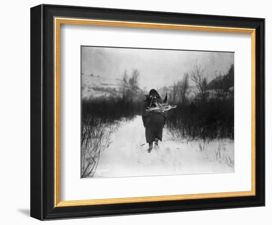 Going to Camp - Apsaroke-Edward S. Curtis-Framed Giclee Print