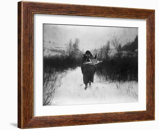 Going to Camp - Apsaroke-Edward S. Curtis-Framed Giclee Print