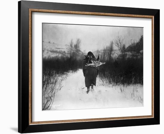 Going to Camp - Apsaroke-Edward S. Curtis-Framed Giclee Print