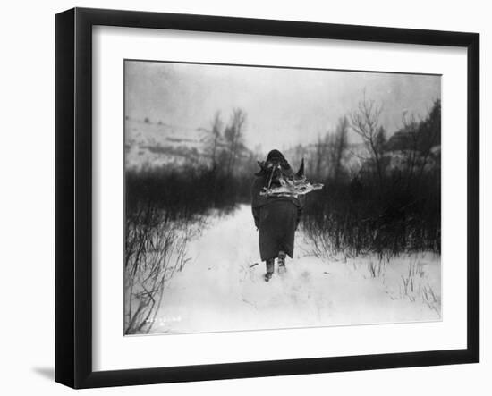 Going to Camp - Apsaroke-Edward S. Curtis-Framed Giclee Print